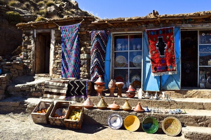 Market in the Atlas Mountains Morocco