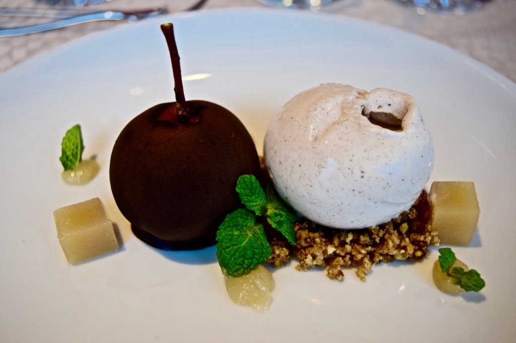 Pear Dessert at San Martin Restaurant, Smartno, Slovenia