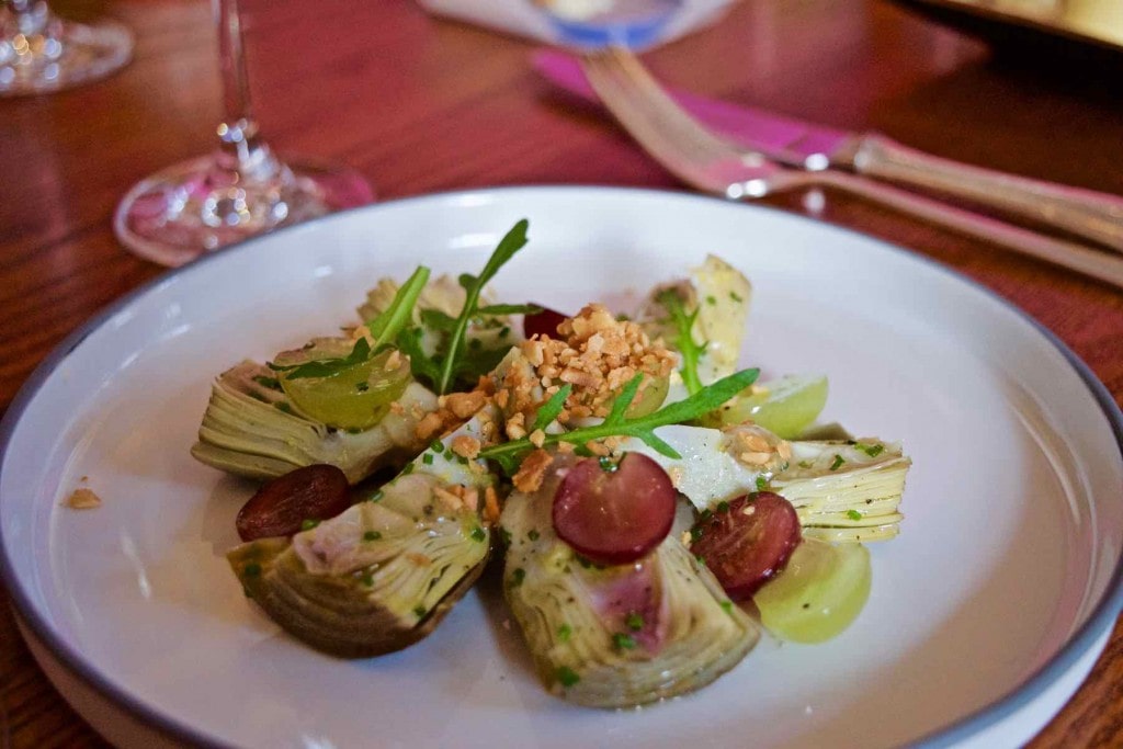 Artichokes at Maze Restaurant, Mayfair