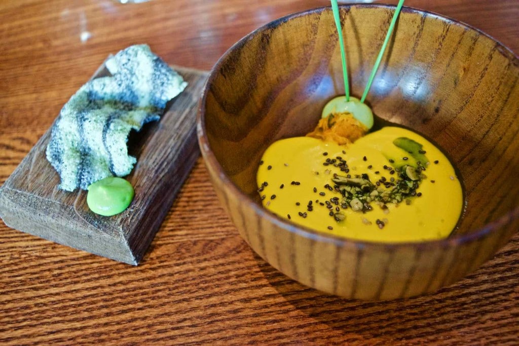 Amuse bouches at Maze Restaurant, Mayfair