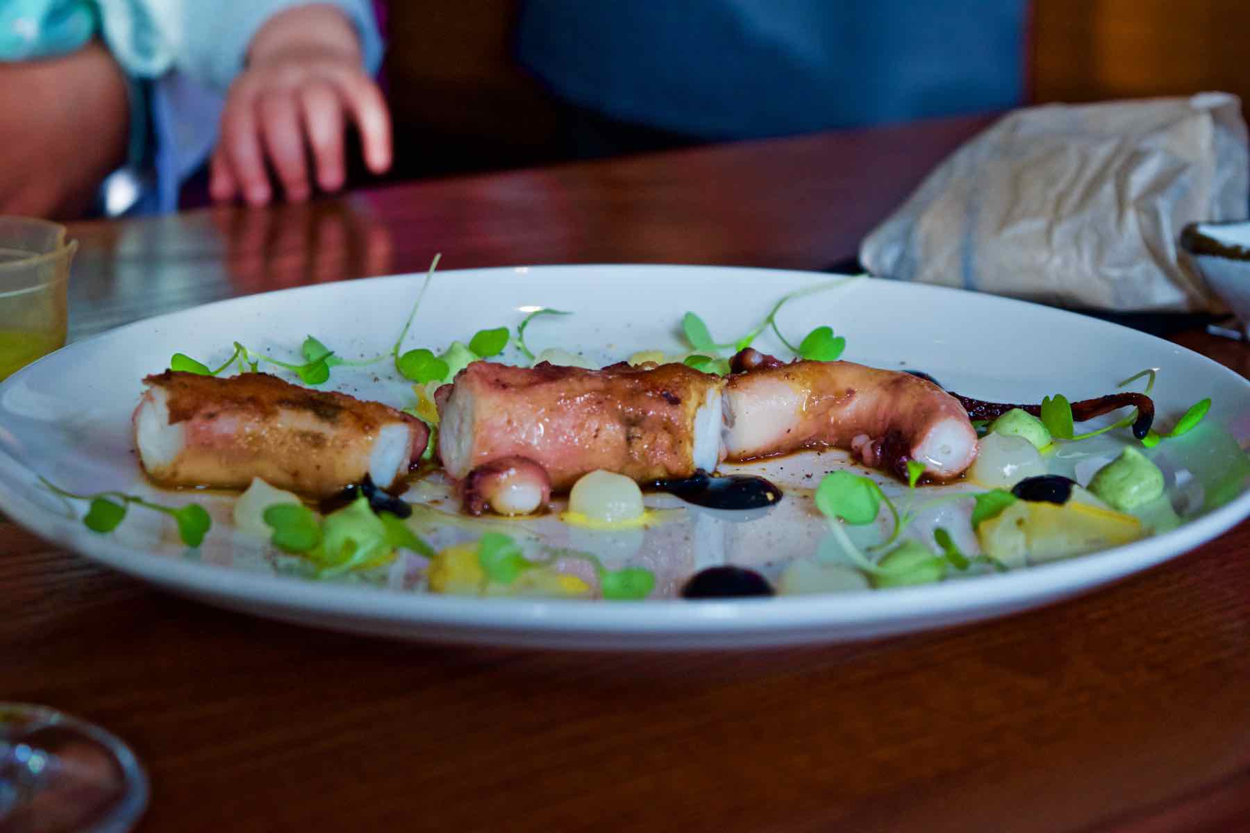Grilled octopus salad at Maze Restaurant, Mayfair