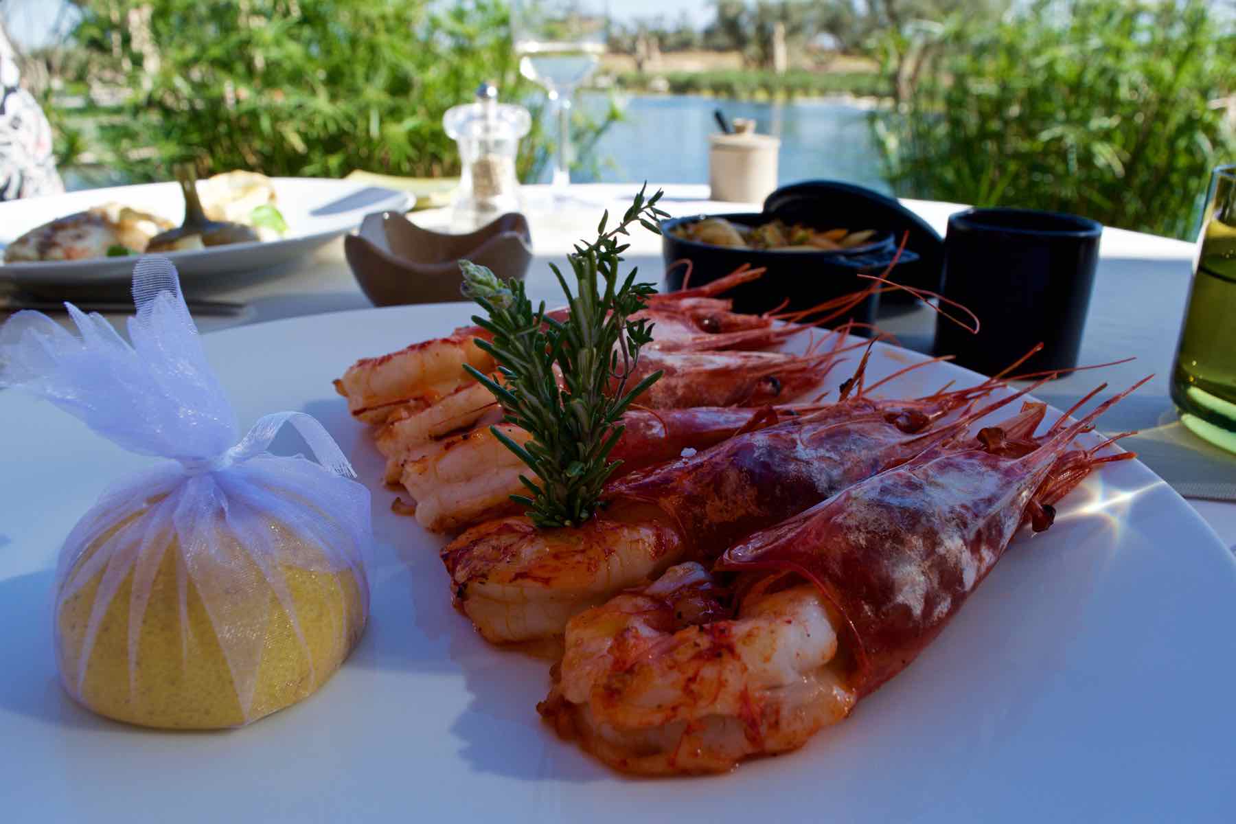 Royal King Prawns at the Royal Palm Marrakech