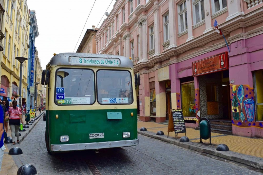 Trollybus in Valparaiso Chile