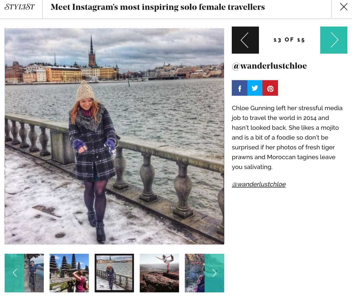 Stylist Female Travellers To Follow On Instagram