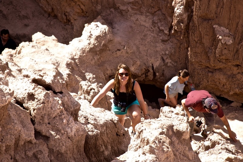 Emerging from the salt caves, Chile