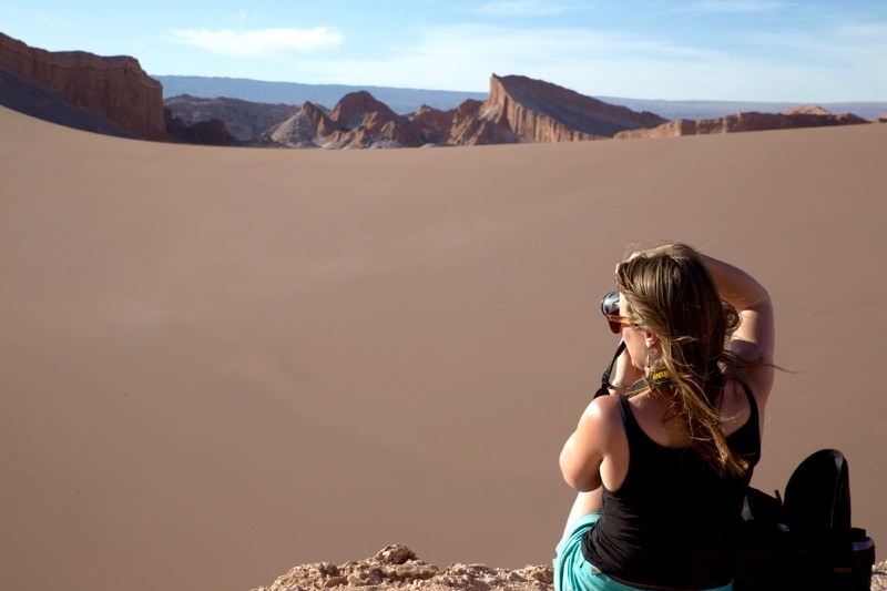 Photographing the Great Dune, Atacama, Chile