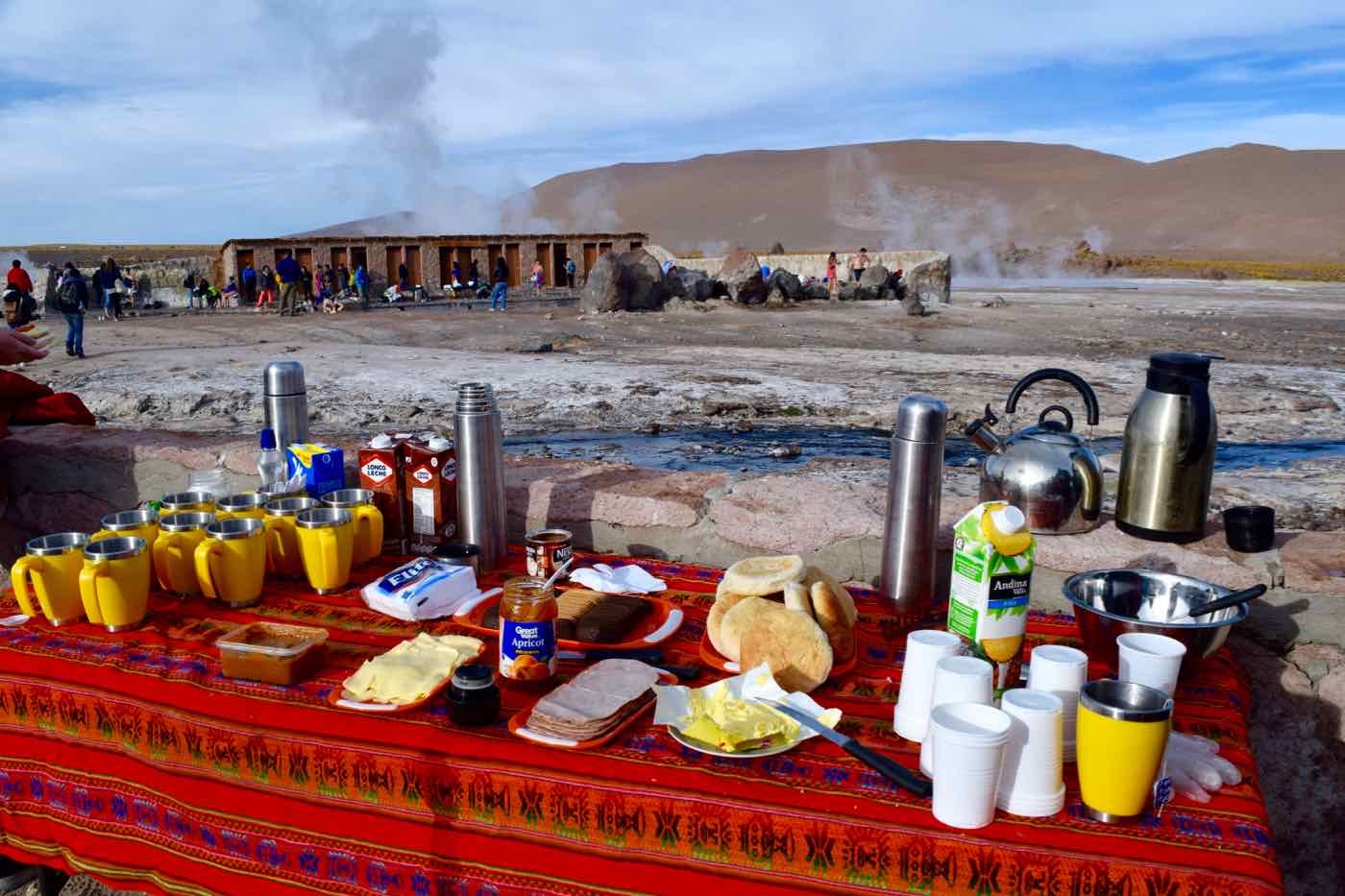 Breakfast at El Tatio Geysers