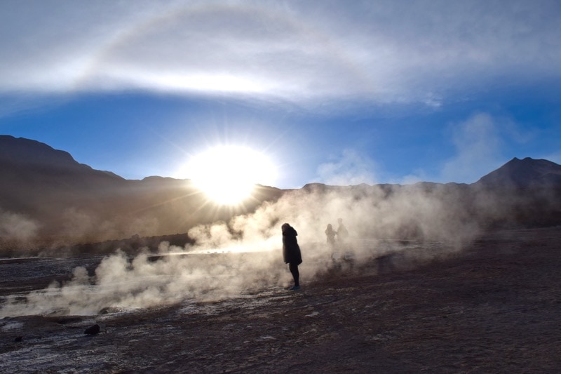 El Tatio Geysers at sunrise, Chile