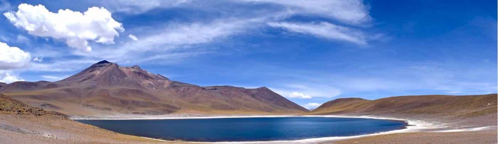 Panorama of Miñiques Lagoon, Chile
