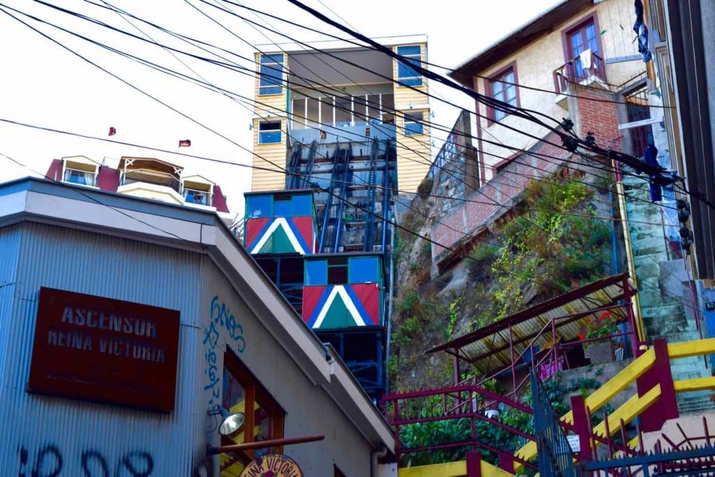 Colourful Funicular in Valparaiso