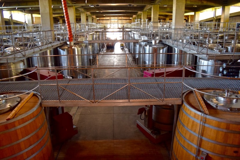 Wine production room at Vina Montes, Colchagua Valley, Chile