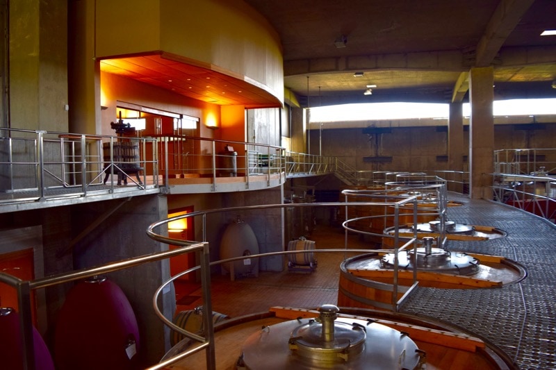 Wine production room at Vina Montes, Colchagua Valley, Chile