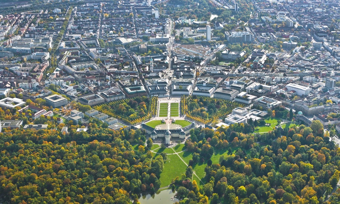 Aerial view of Karlsruhe (Photo: Karlsruhe Tourismus GmbH)