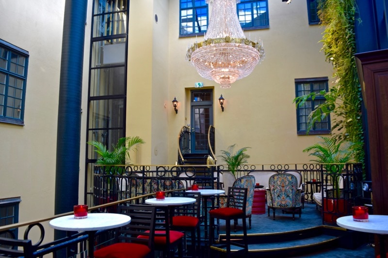 Third floor seating area at Hotel Kungsträdgården, Stockholm