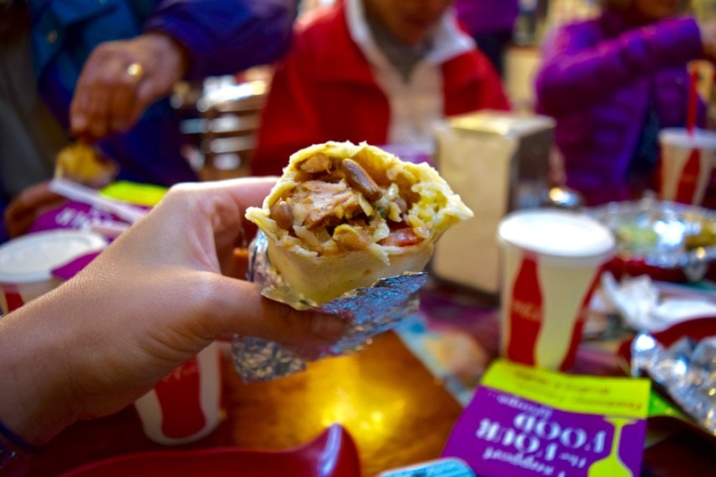 The Mission Burrito at Taqueria La Cumbre, Mission District Food Tour, San Francisco