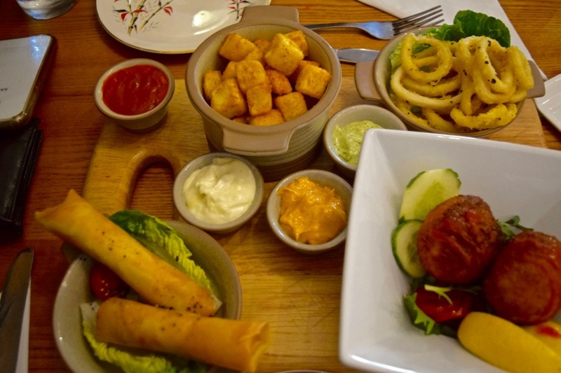 Tapas selection at The Shed, Bembridge, Isle of Wight