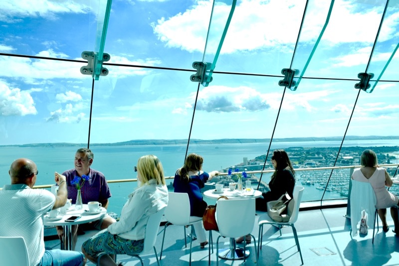 Views from the Spinnaker Tower cafe, Portsmouth