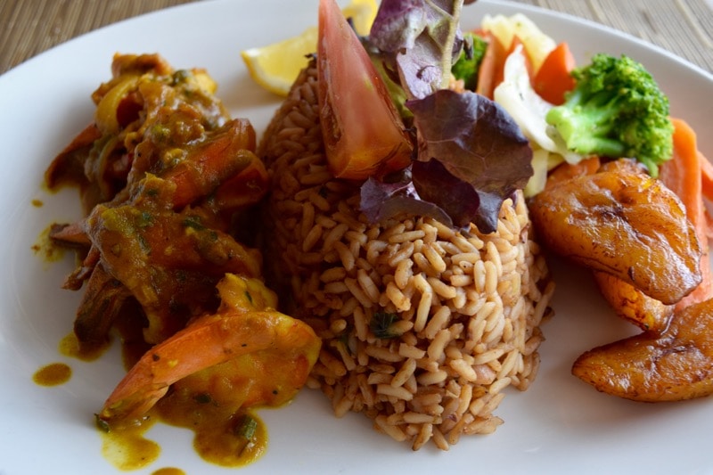 Coconut shrimp at Ballahoo Restaurant, St Kitts