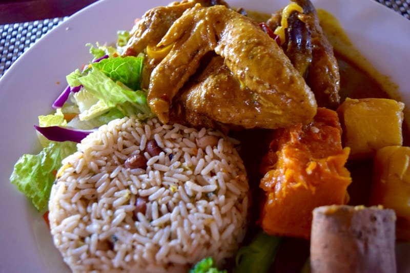 Chicken curry at Boozies, St Kitts