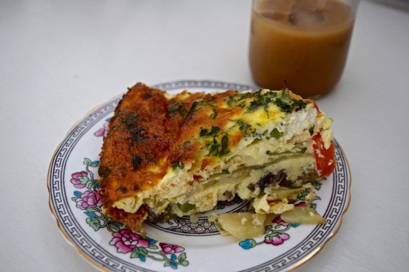Frittata at The Gallery Cafe, St Kitts