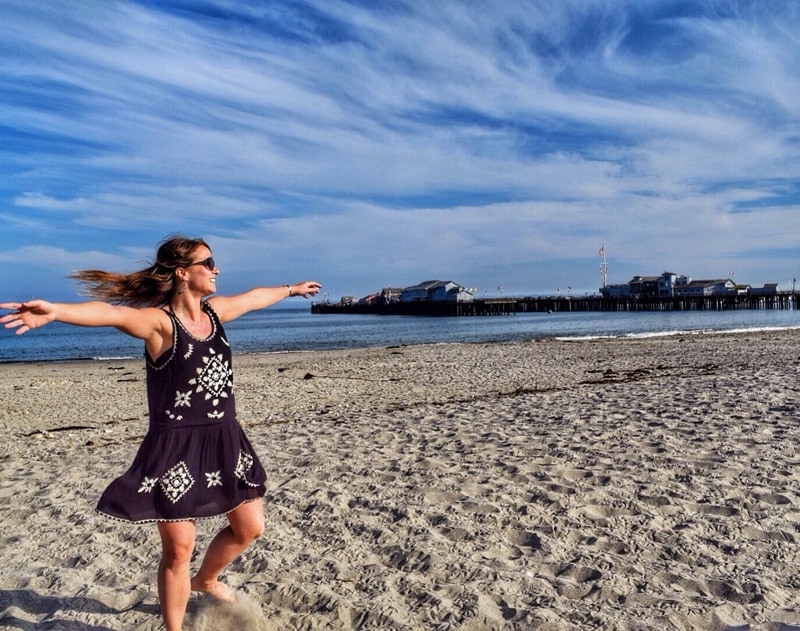 Enjoying the beach in Santa Barbara 