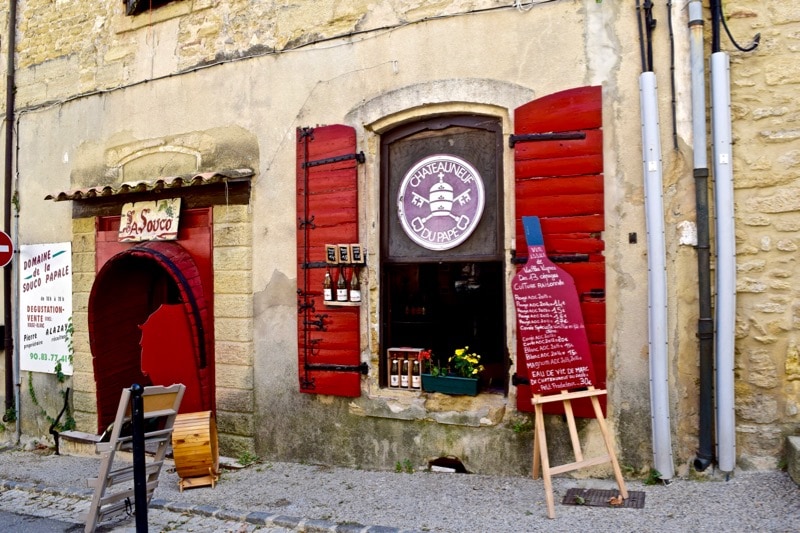 Wine store in Châteauneuf-du-Pape, France