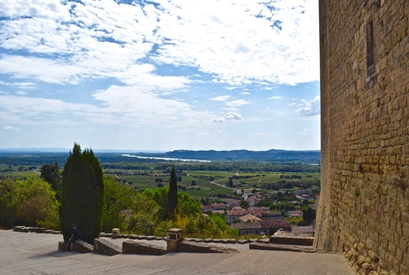 The crumbling chateau in Châteauneuf-du-Pape, France