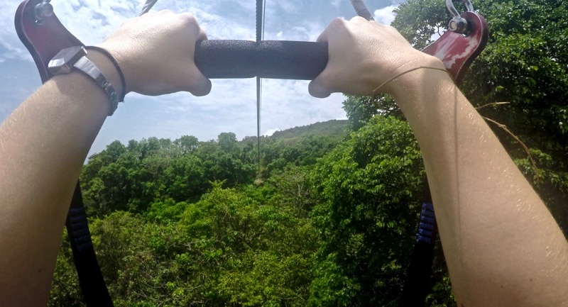 Zip-lining in St Kitts