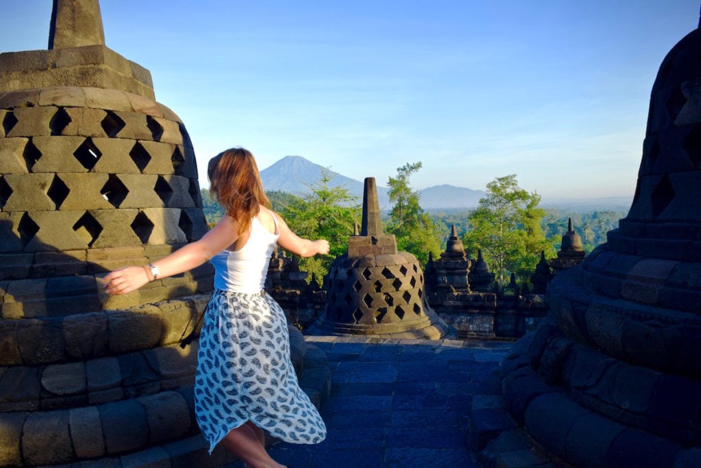 Enjoying time at Borobudur, Indonesia