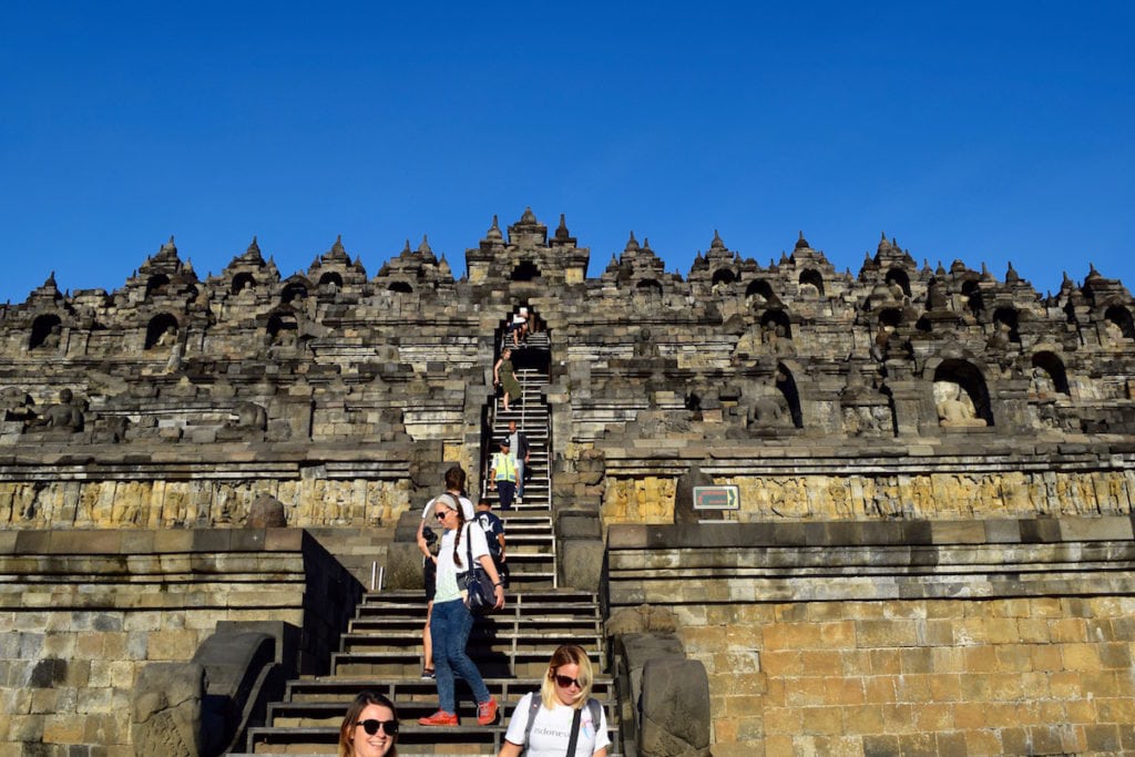 Main steps at Borobudur, Indonesia