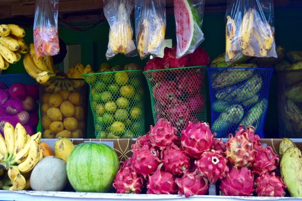 Exotic fruits in Gili T