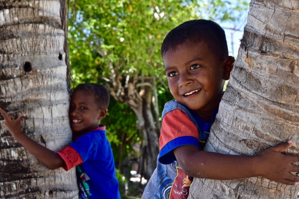 Meeting the kids in Arborek Village, Raja Ampat