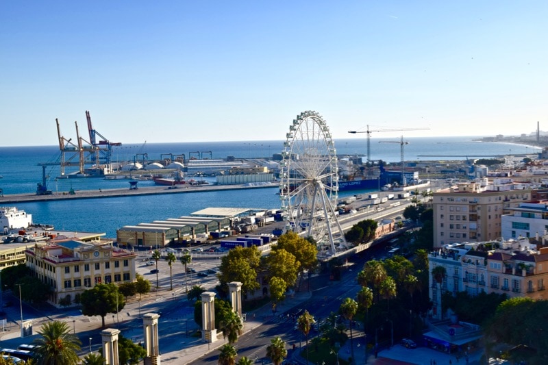 Malaga wheel and port - a top thing to do in Malaga