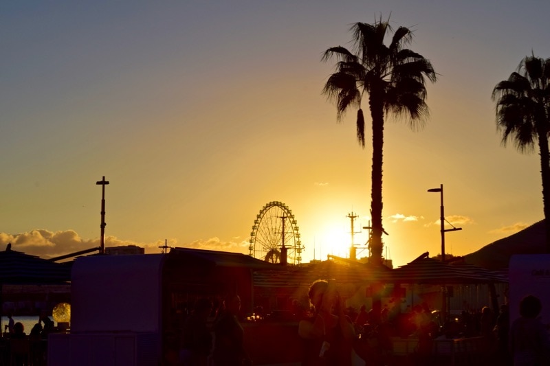 What to do in Malaga after a busy day of exploring? Enjoy one of Malaga’s famous sunsets!