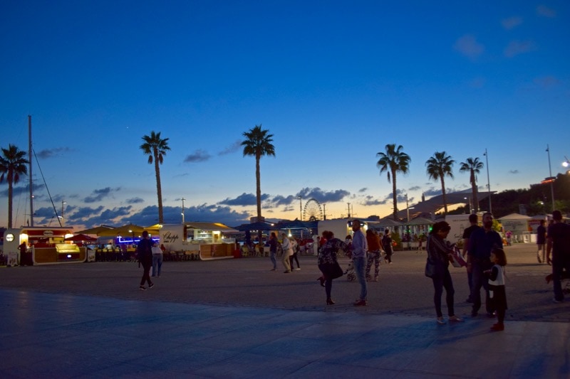 Sunset in Malaga, Spain