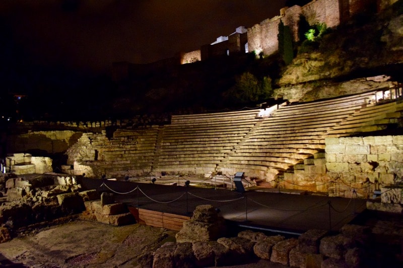 Visit Malaga for its history - Roman amphitheatre ruins in Malaga, Spain