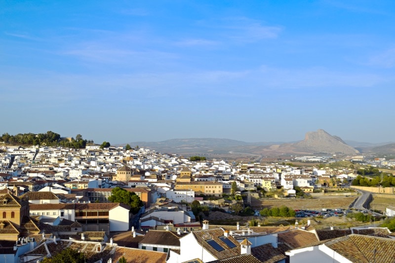 Antequera city and Lovers Rock, Spain