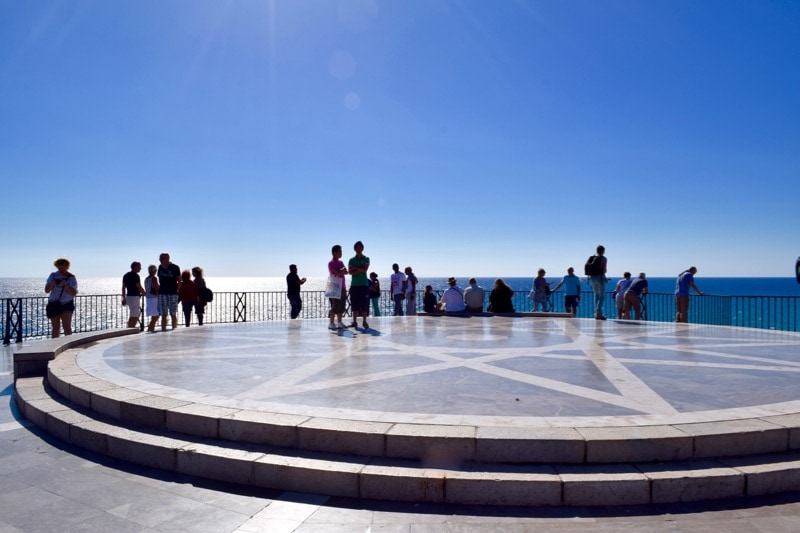 The centre of the balcony of Europe in Nerja, Spain