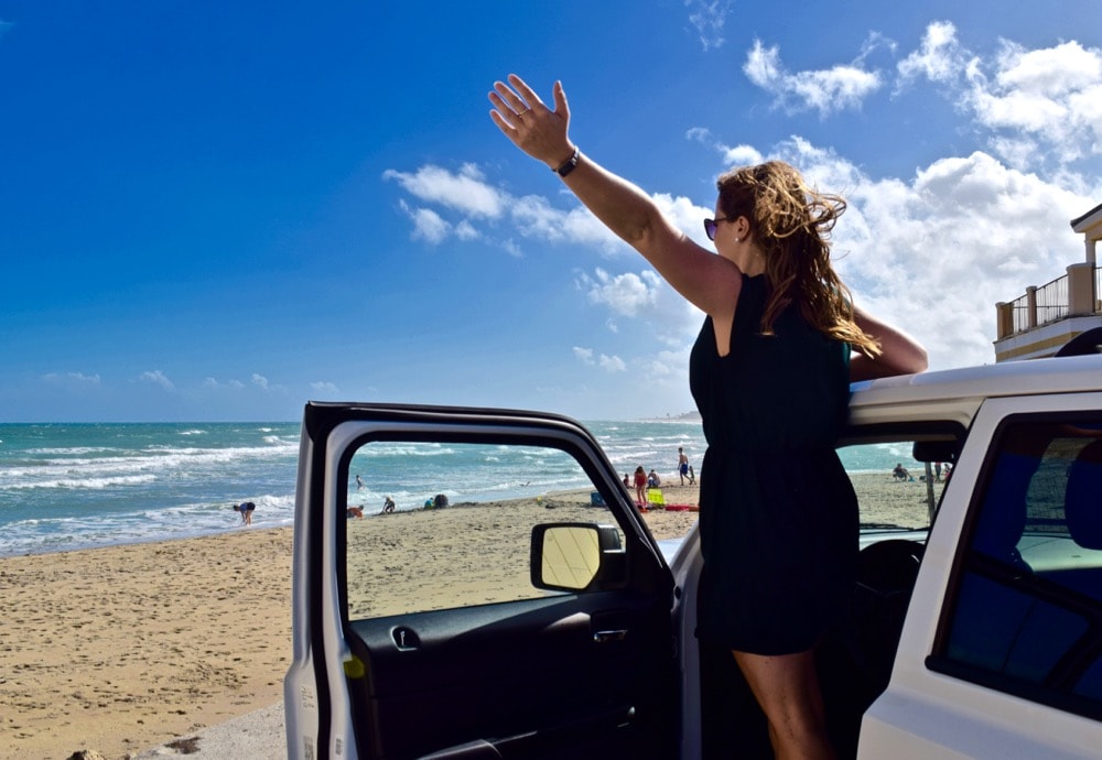 Road tripping around Martin County in our Hertz Jeep