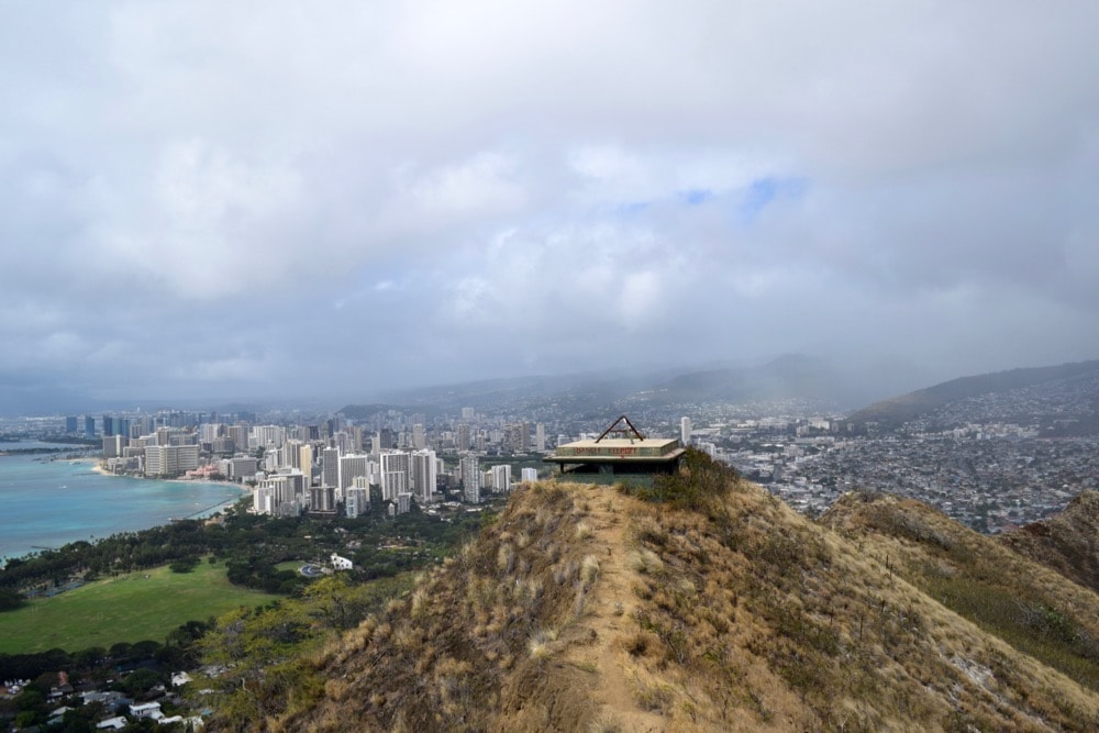 View of Honolulu from Diamond Head Trail, Hawaii View of Honolulu from Diamond Head Trail, Hawaii