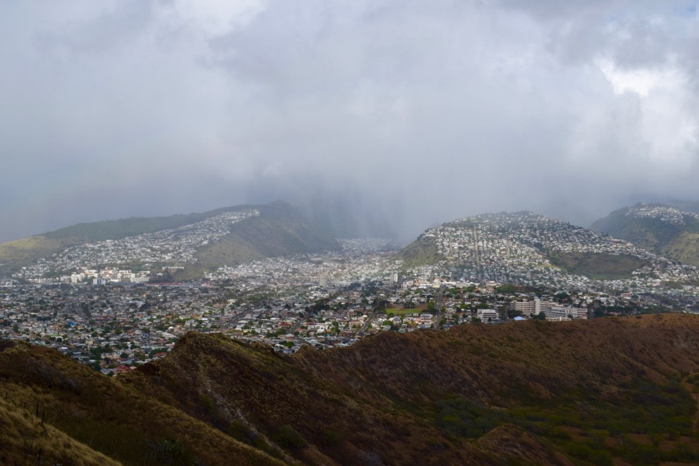 Amazing views from Diamond Head Trail, Hawaii