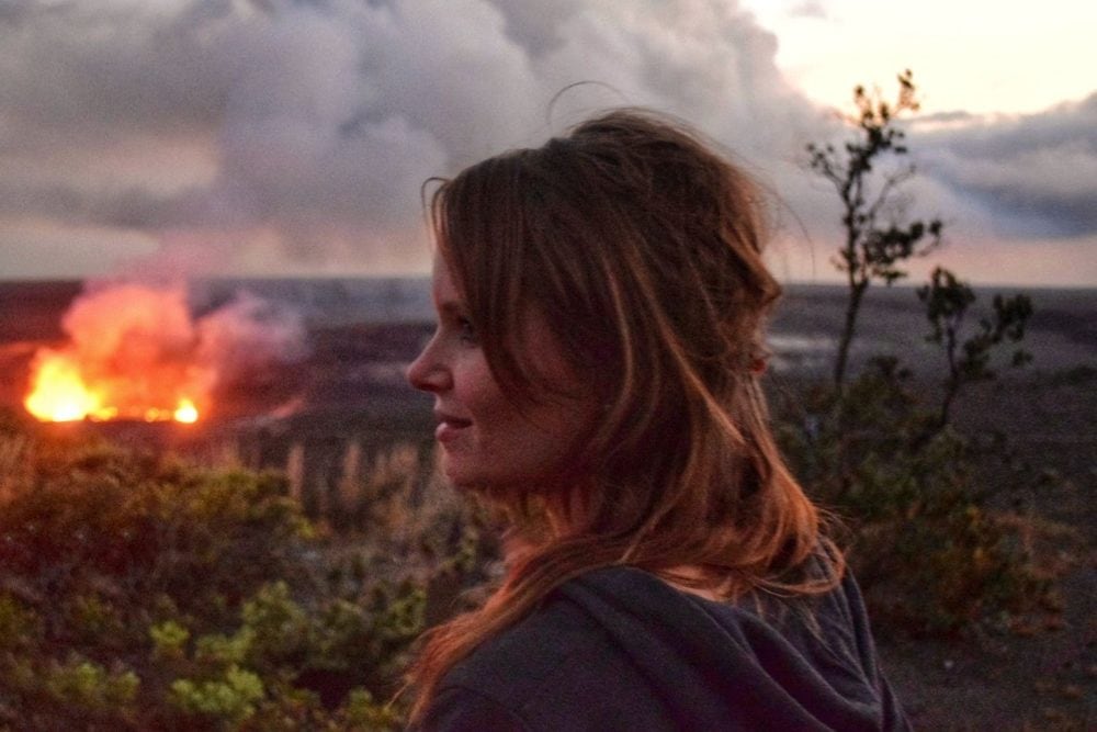 Looking out at Kilauea Volcano, Hawaii