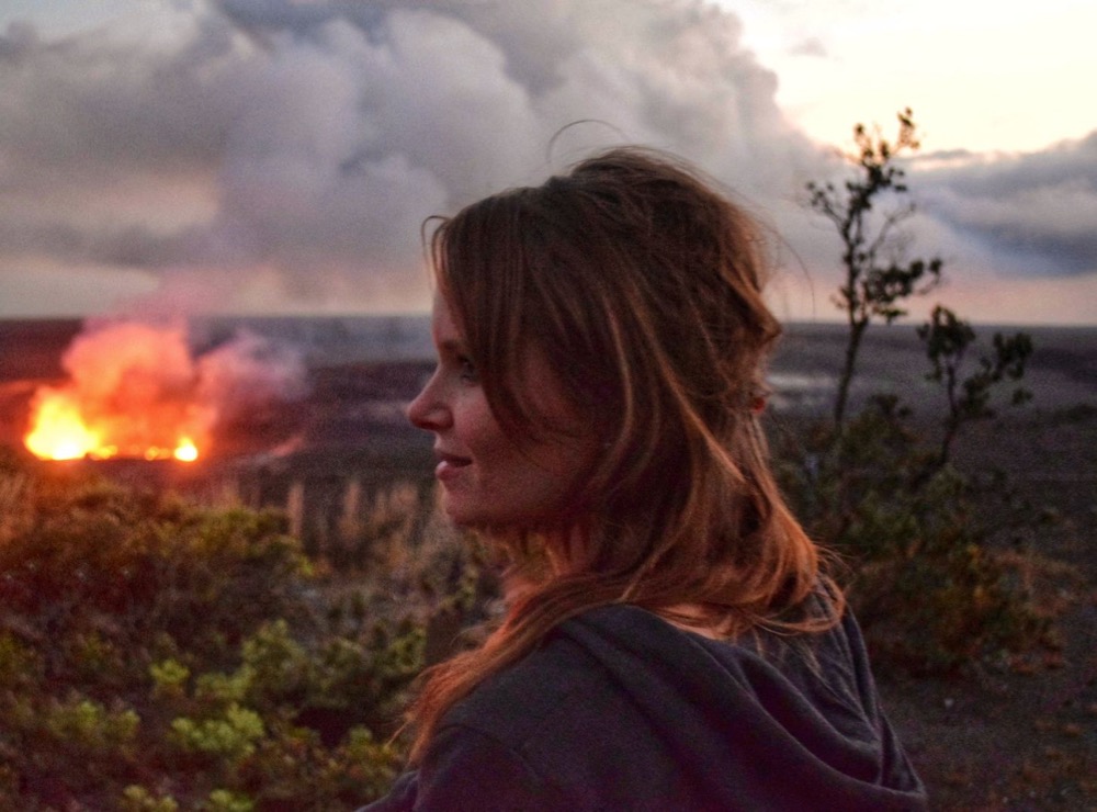 Looking out at Kilauea Volcano, Hawaii