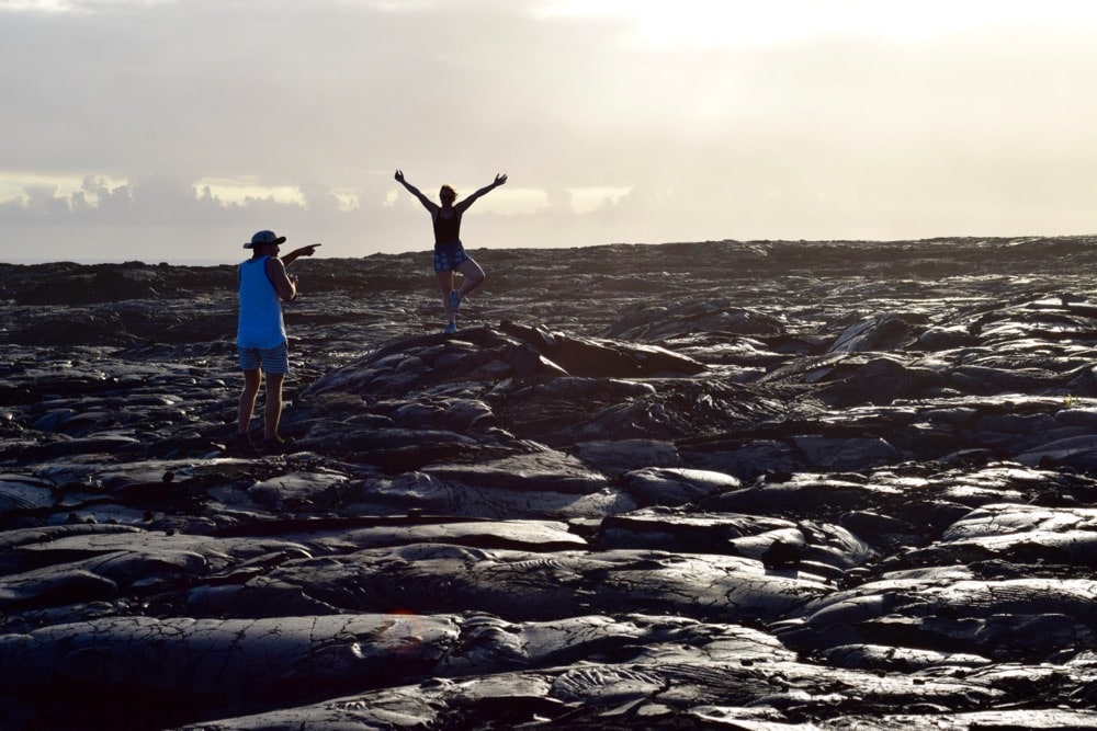 Checking out the lava fields on the Big Island, Hawaii