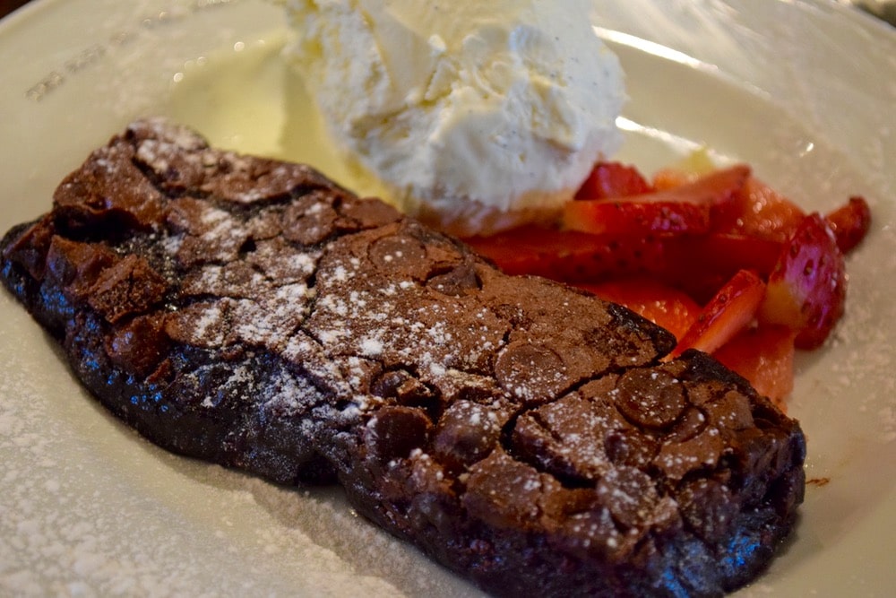 Cocolate brownie at The Grand Cafe, Oxford