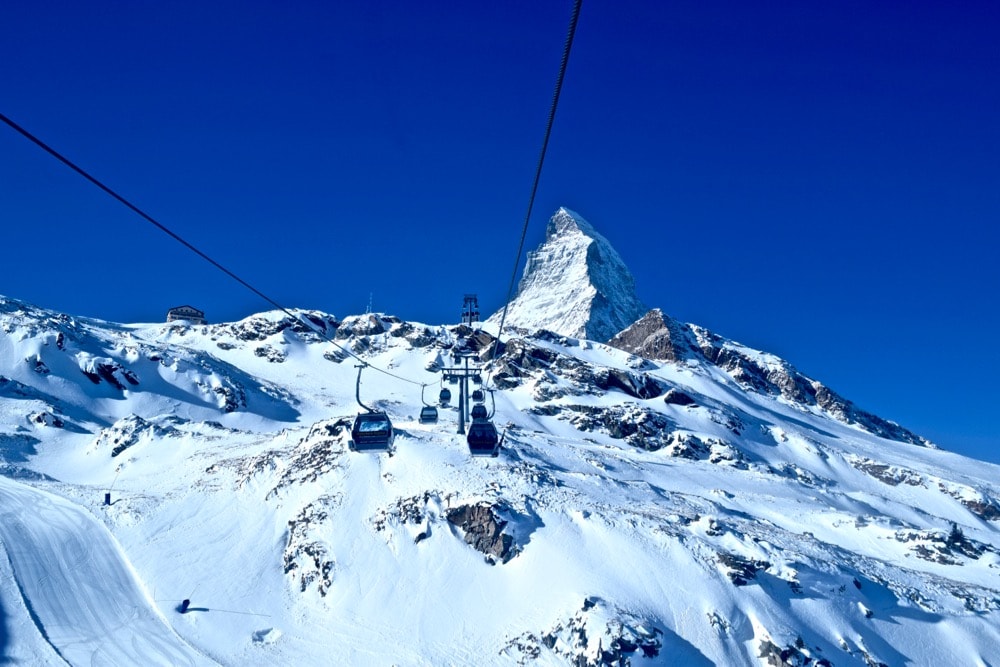 Stunning views of the Matterhorn from the cable car