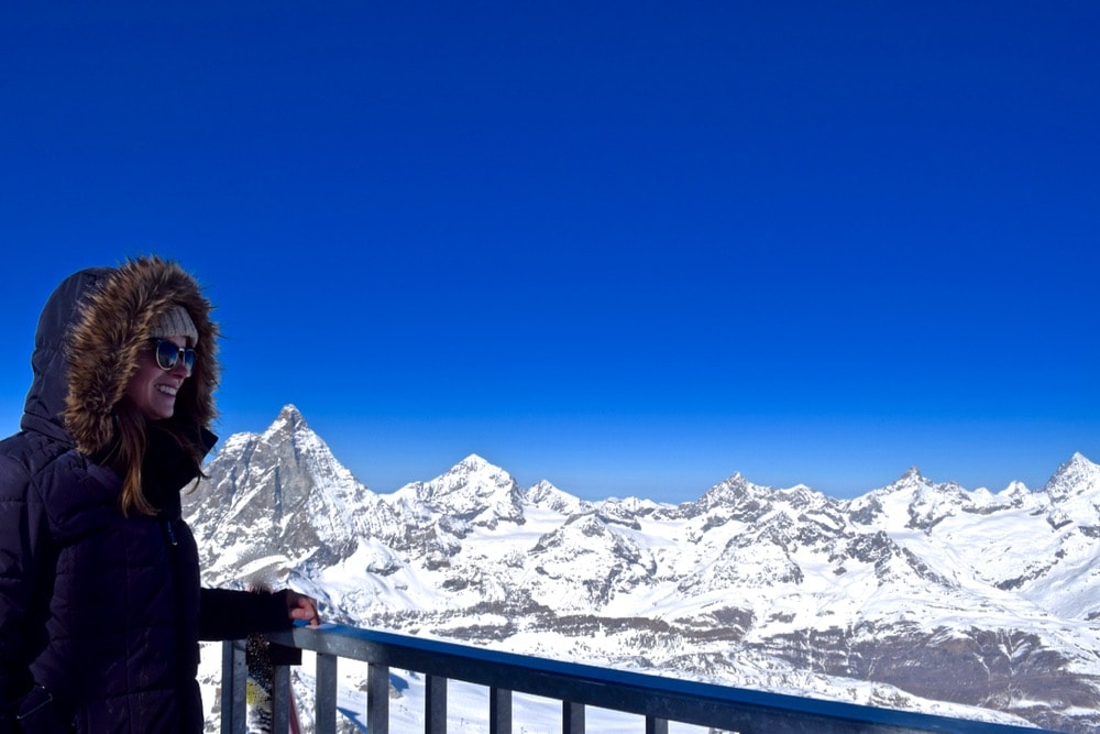 Enjoying the views at Matterhorn Glacier Paradise, Zermatt, Switzerland