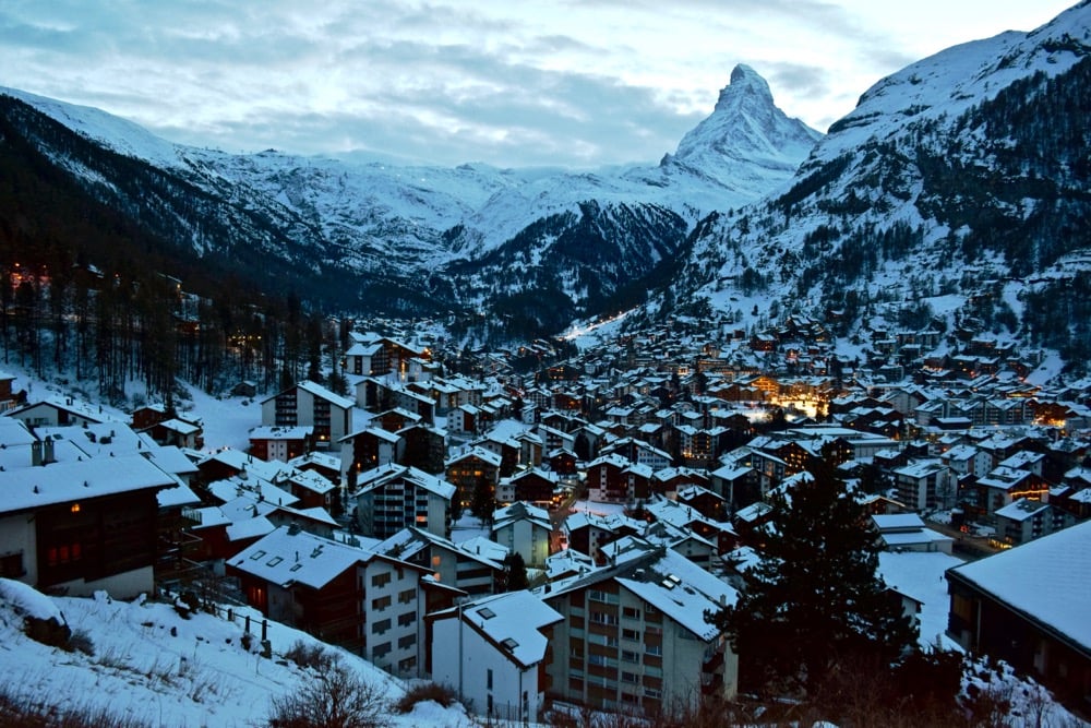 Views over Zermatt, Switzerland