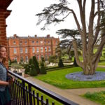 Enjoying the view from my balcony at The Grove, Hertfordshire