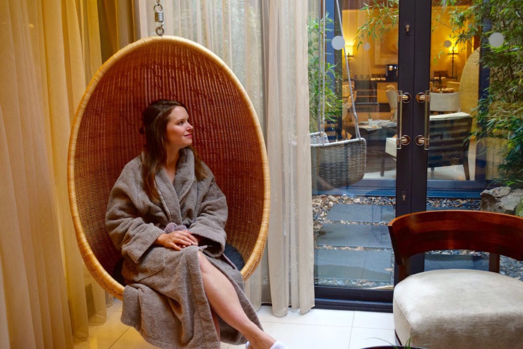 Enjoying the spa at The Grove, Hertfordshire